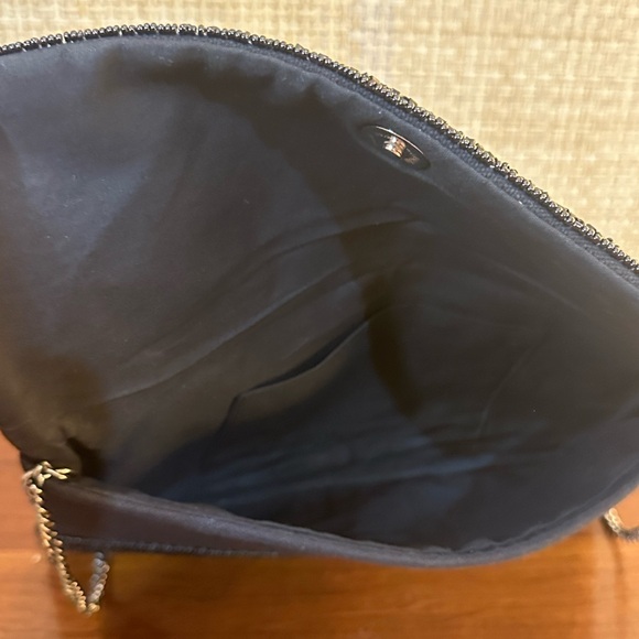 🌟HP🌟🐝Queen Bee Black Green Red Stripe Seed Bead Crossbody Clutch - Picture 6 of 14